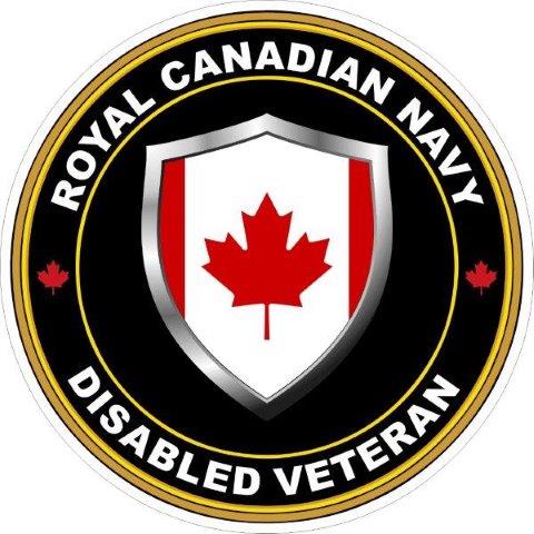 Royal Canadian Navy RCN Disabled Veteran (Ver 2) Decal