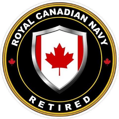 Royal Canadian Navy RCN Retired (Ver 2) Decal