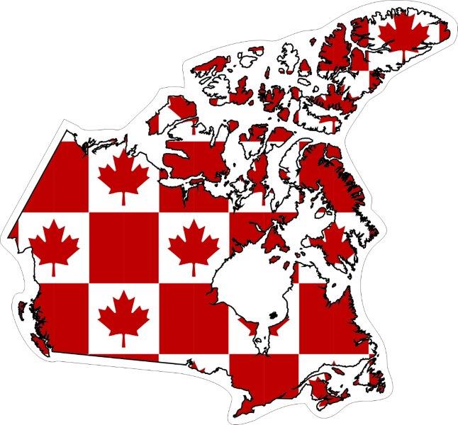 Canada Map Flag Decal