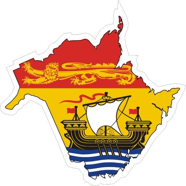 British Columbia Map Flag Decal Sticker