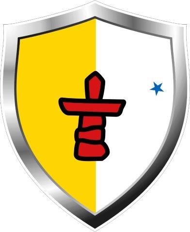 Nunavut NU Flag Shield Decal