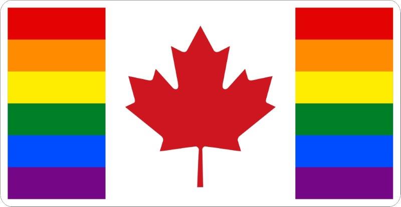Rainbow Canada Flag Decal