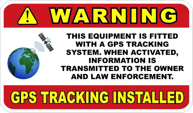 GPS Tracking for Equipment Decal