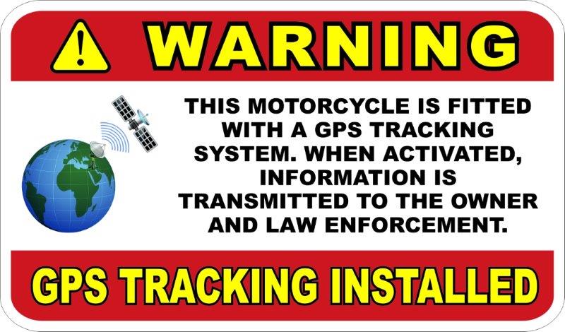 GPS Tracking for Motorcycle Decal
