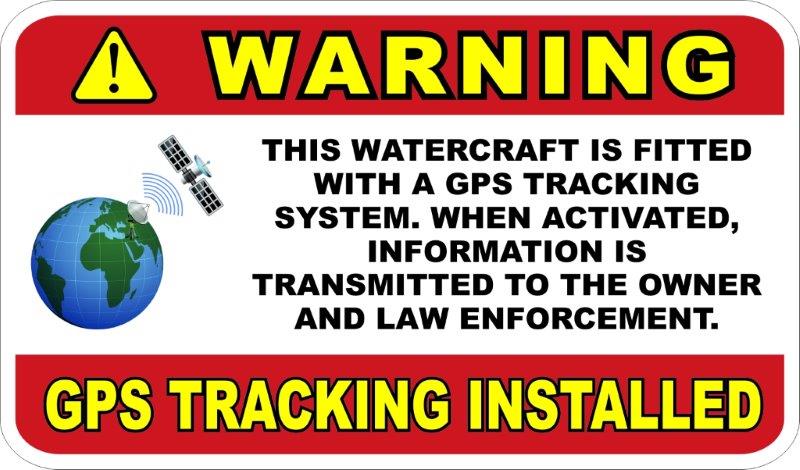 GPS Tracking for Watercraft Decal