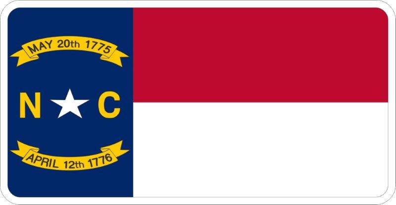 North Carolina Flag Decal