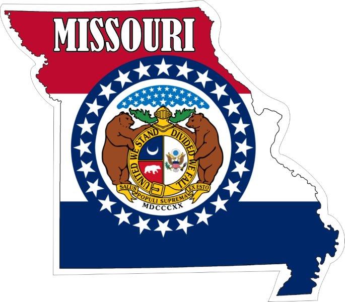 Missouri Map Flag Decal