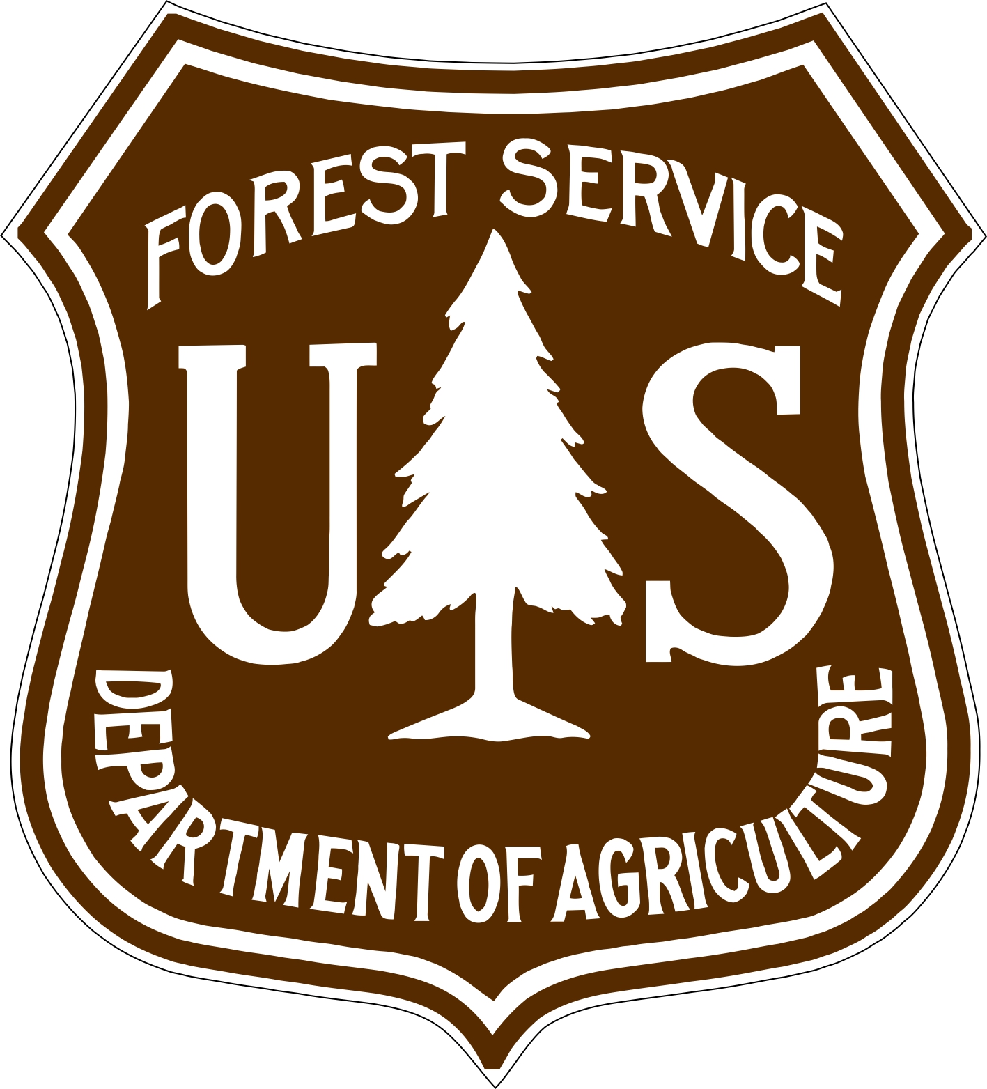 US Forest Service (Brown & White) Decal