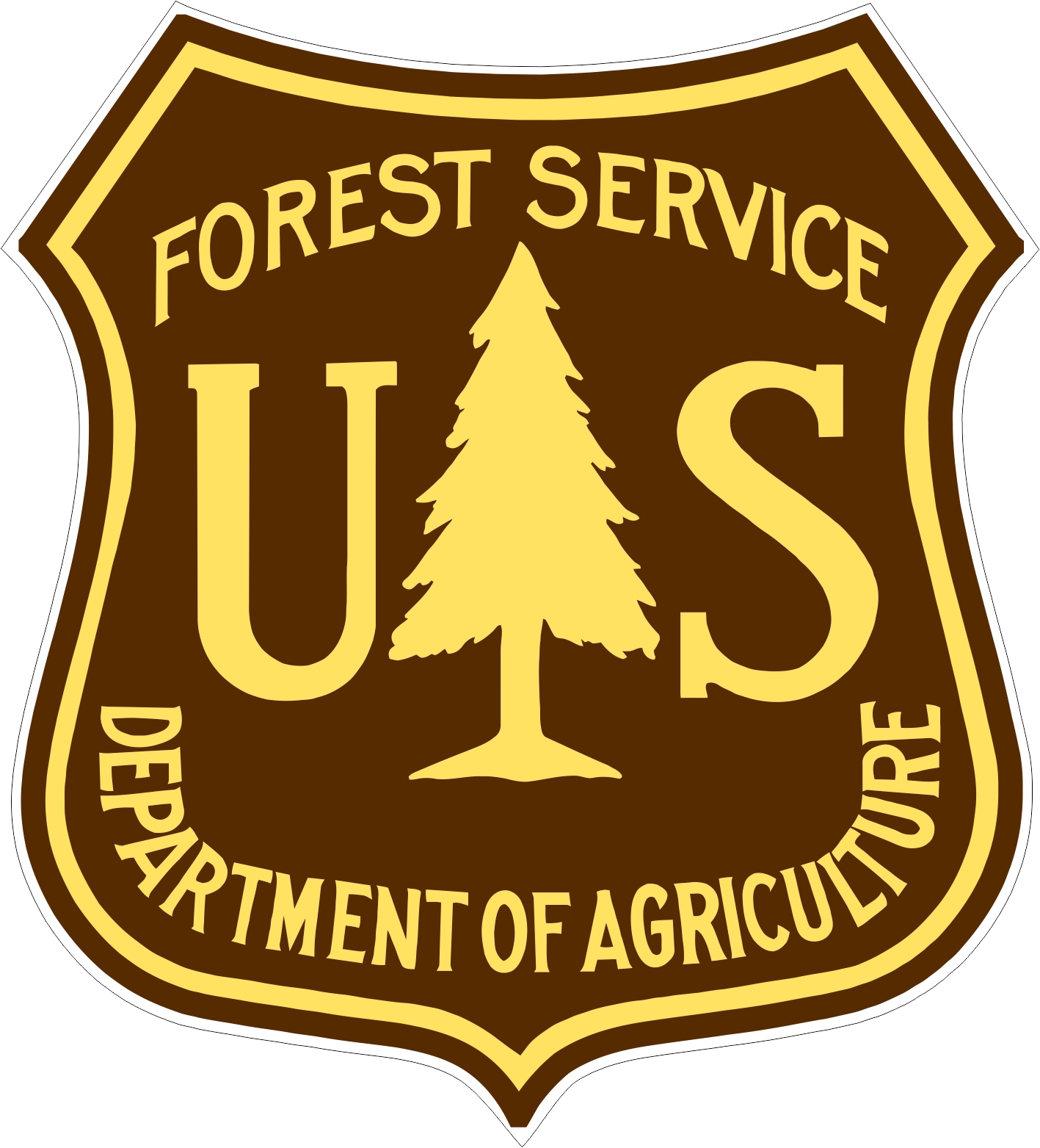 US Forest Service (Brown & Yellow) Decal