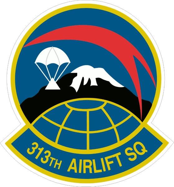 313 Airlift Squadron Decal