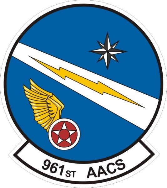 961st Airborne Air Control Squadron Emblem Decal