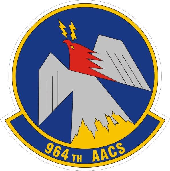 964th Airborne Air Control Squadron Emblem Decal