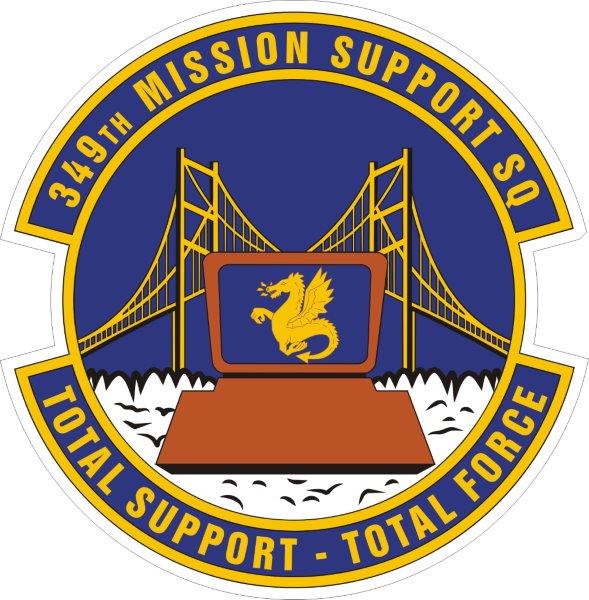 349th Mission Support Squad Emblem Decal