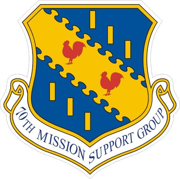 70th Mission Support Group Emblem Decal