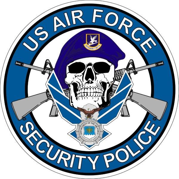 US Air Force Security Skull Decal