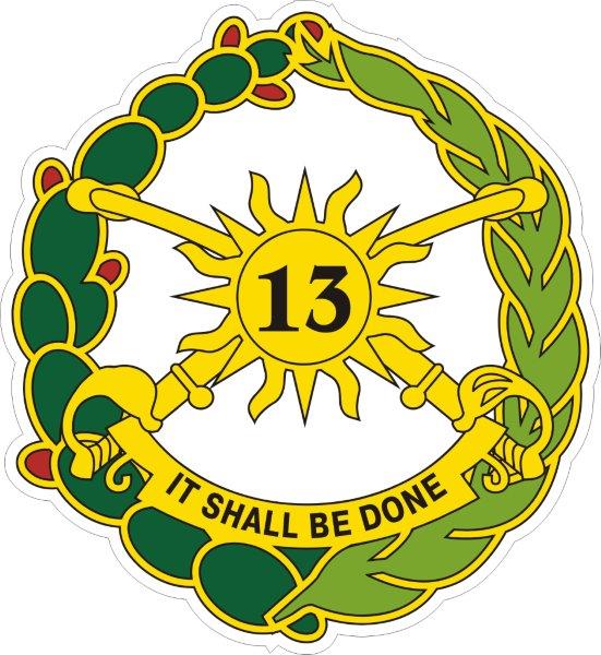 13th Cavalry Regiment DUI Decal
