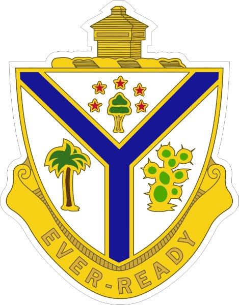 132d Infantry Regiment DUI Decal