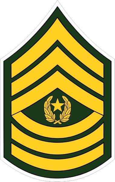 US Army Command Sergeant Major Decal