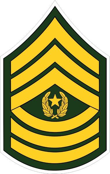 US Army Command Sergeant Major Decal