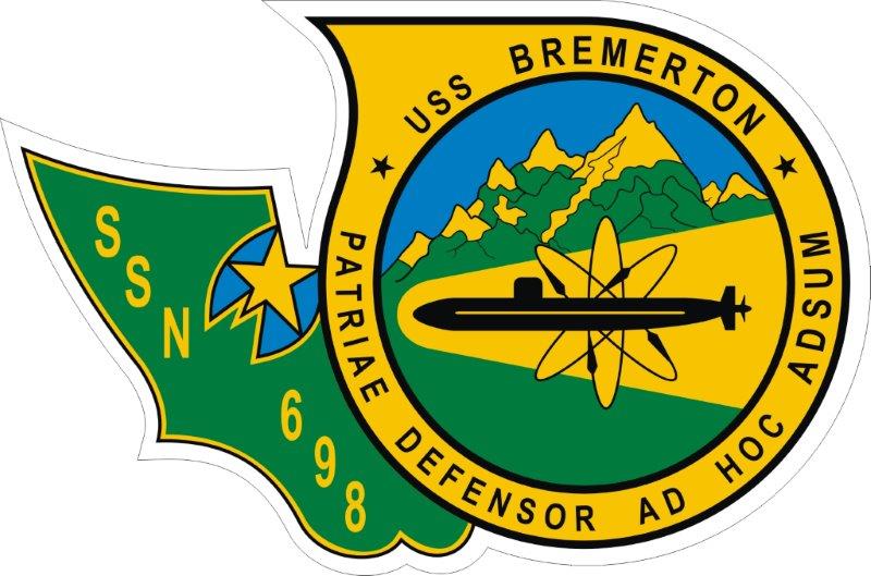 USS Bremerton SSN-698 Emblem Decal