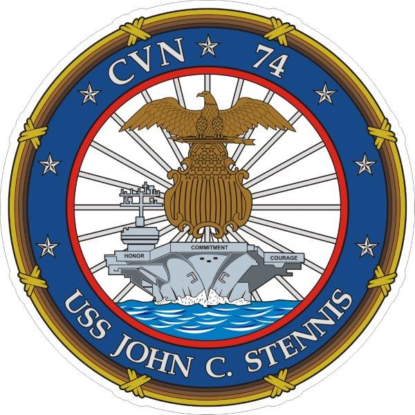 USS John C Stennis CVN-74 Emblem Decal