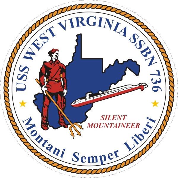 USS West Virginia SSBN-736 Emblem Decal