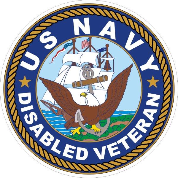 US Navy Disabled Veteran Decal