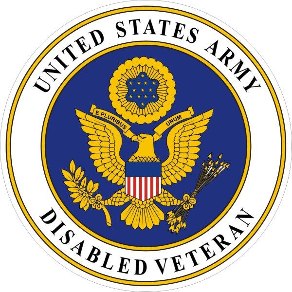 United States Army Disabled Veteran Decal