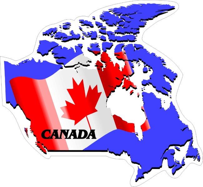Canada Map Flag Decal