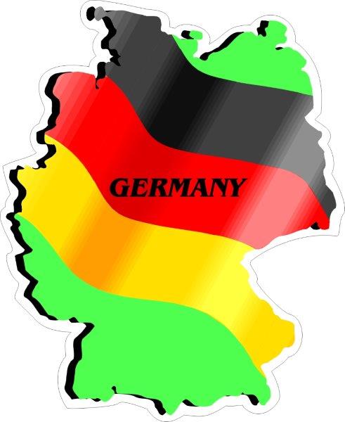 Germany Map Flag Decal