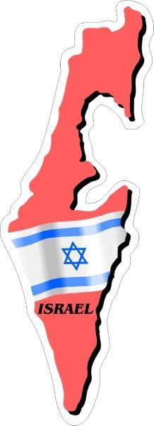 Israel Map Flag Decal