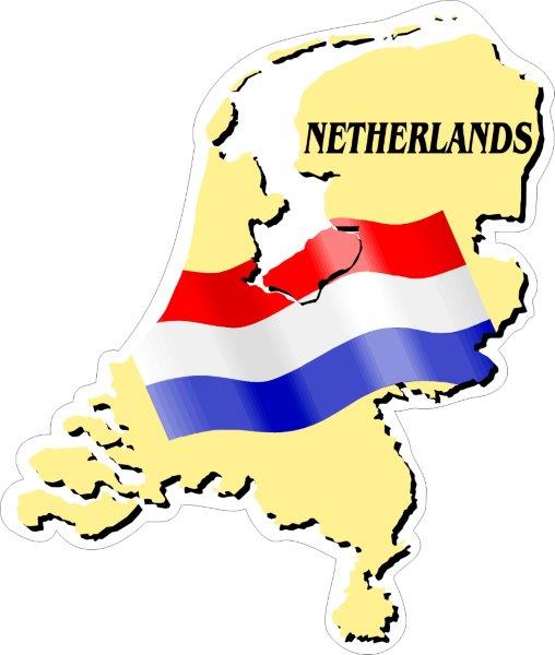 Netherlands Map Flag Decal