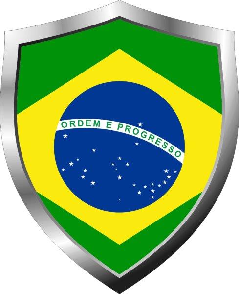Brazil Flag Shield Decal