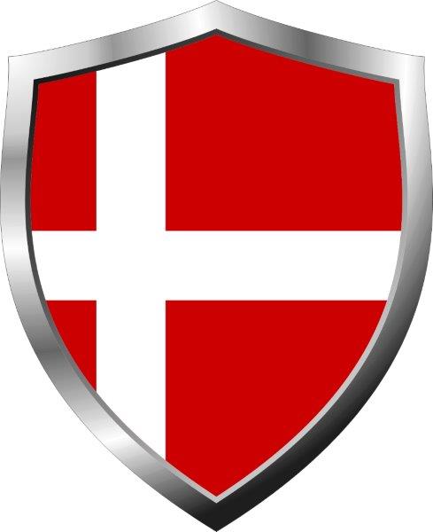 Denmark Flag Shield Decal