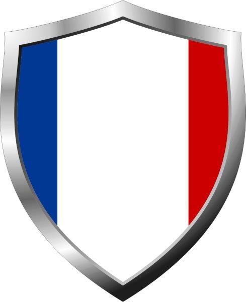 France Flag Shield Decal