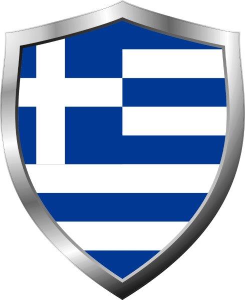 Greece Flag Shield Decal